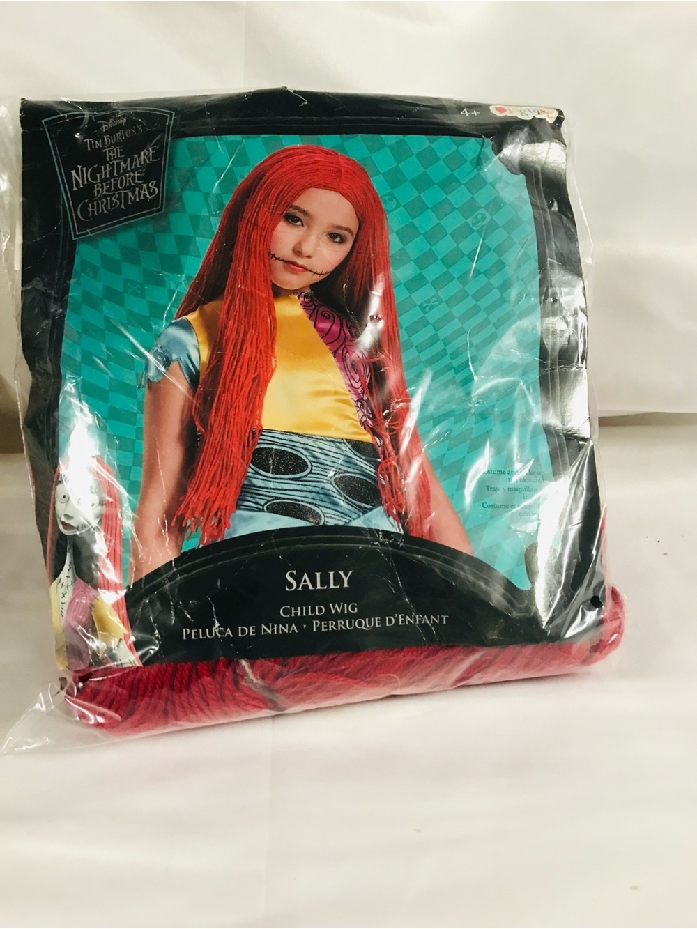 Disguise Sally Child Wig Vivid Red Long Style Nightmare Before Christmas
